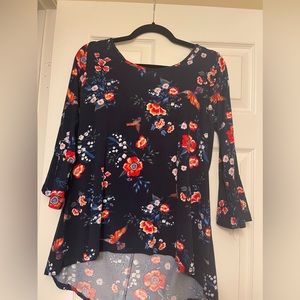 Floral Navy Blue Shirt